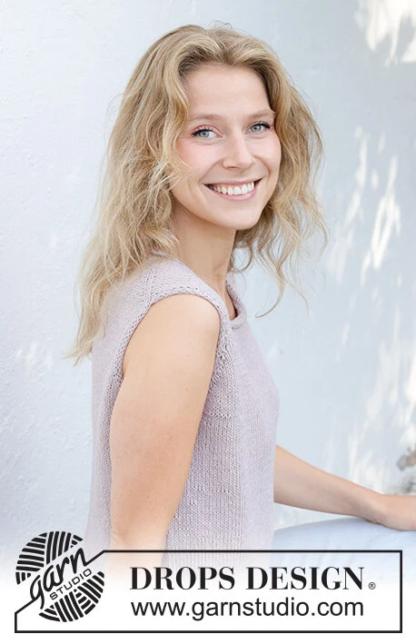 257-13 Wisteria Glow Top by DROPS Design