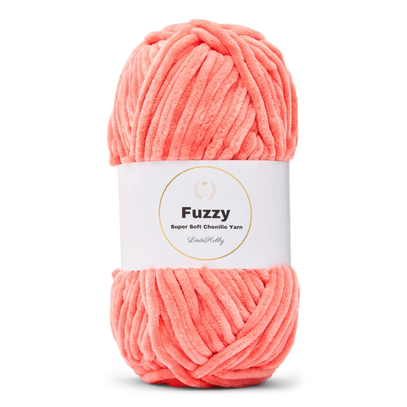 LindeHobby Fuzzy Chenille 33 Mørk laks