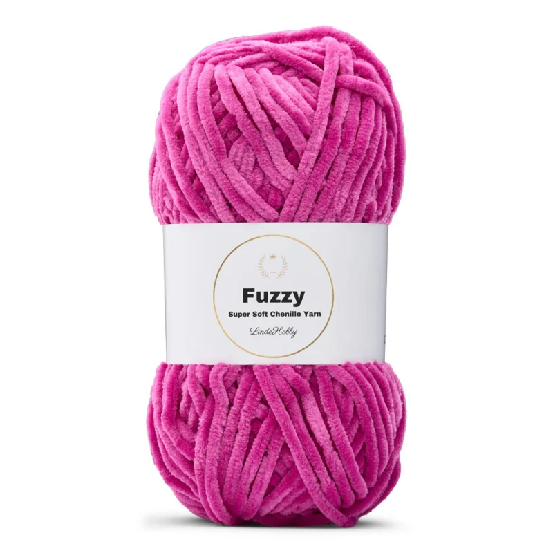 LindeHobby Fuzzy Chenille 45 Mørk fuchsia