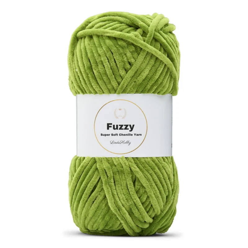 LindeHobby Fuzzy Chenille 32 Græsgrøn
