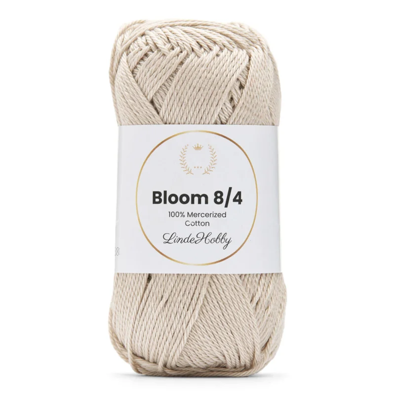 LindeHobby Bloom 8/4 Mercerized Cotton 39 Perlegrå