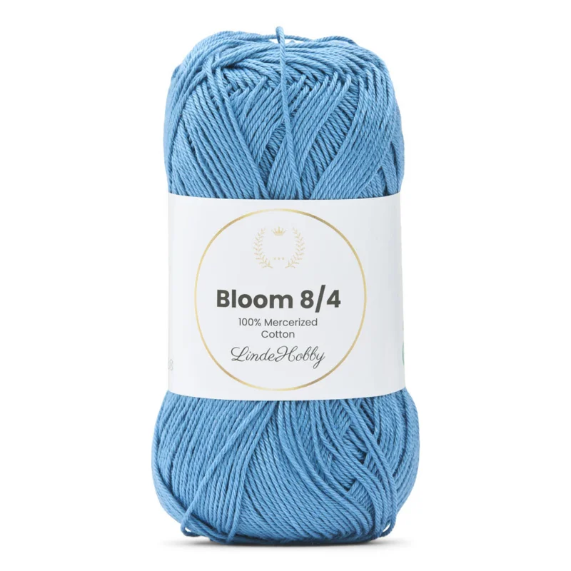 LindeHobby Bloom 8/4 Mercerized Cotton 16 Denimblå