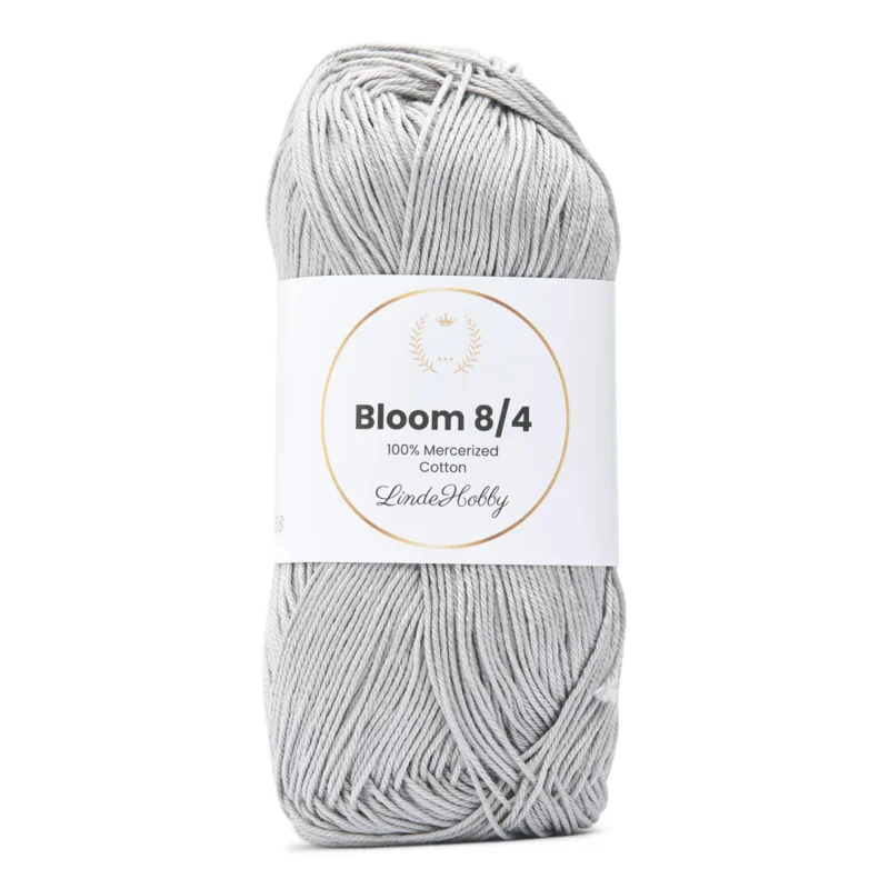 LindeHobby Bloom 8/4 Mercerized Cotton 03 Grå