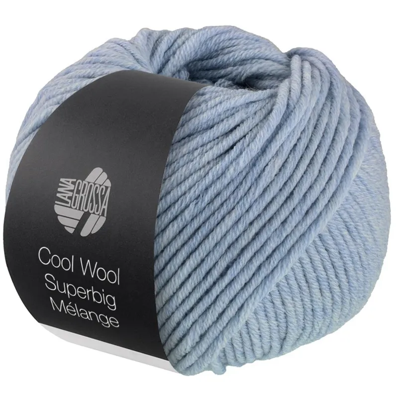 Lana Grossa Cool Wool Superbig 206 Lyseblå meleret