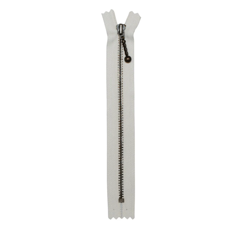 YKK Fast Lynlås  Antik Messing 4 mm 23 cm 841 Ecru