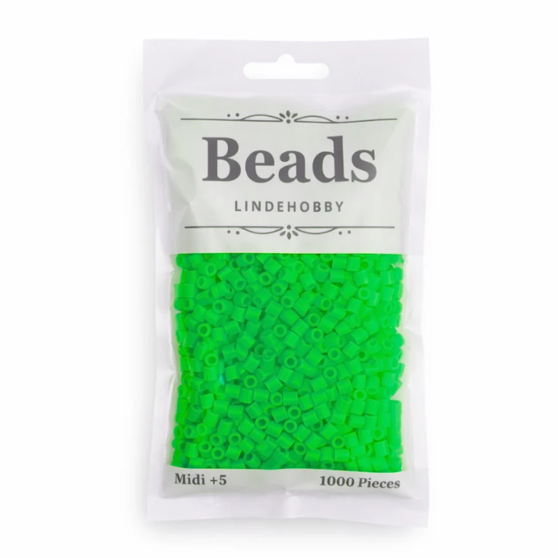 LindeHobby Beads Neon 02 Grøn