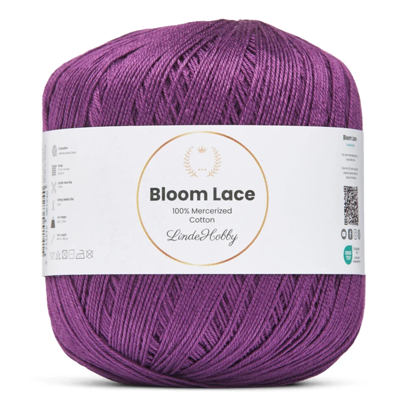 LindeHobby Bloom Lace Mercerized Cotton 13 Lilla