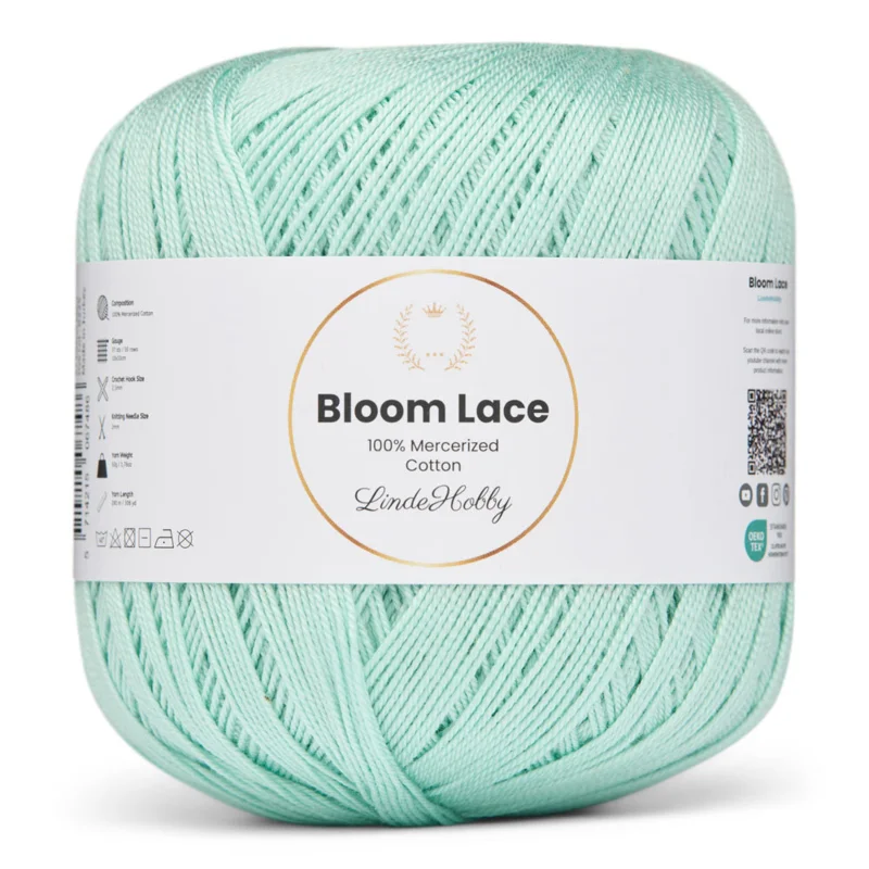 LindeHobby Bloom Lace Mercerized Cotton 37 Pastelmint