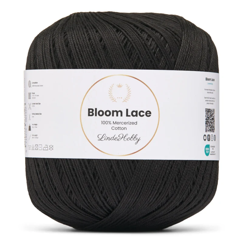 LindeHobby Bloom Lace Mercerized Cotton 01 Sort