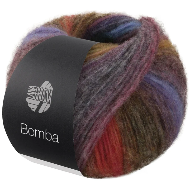 Lana Grossa Bomba 06 Flaske-/opalgrøn/aubergine/natblå/mørk-/petrolblå