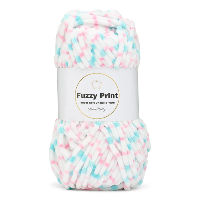 LindeHobby Fuzzy Chenille Print 07 Søde drømme