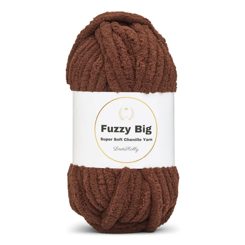 LindeHobby Fuzzy Chenille BIG 20 Bitter kaffe
