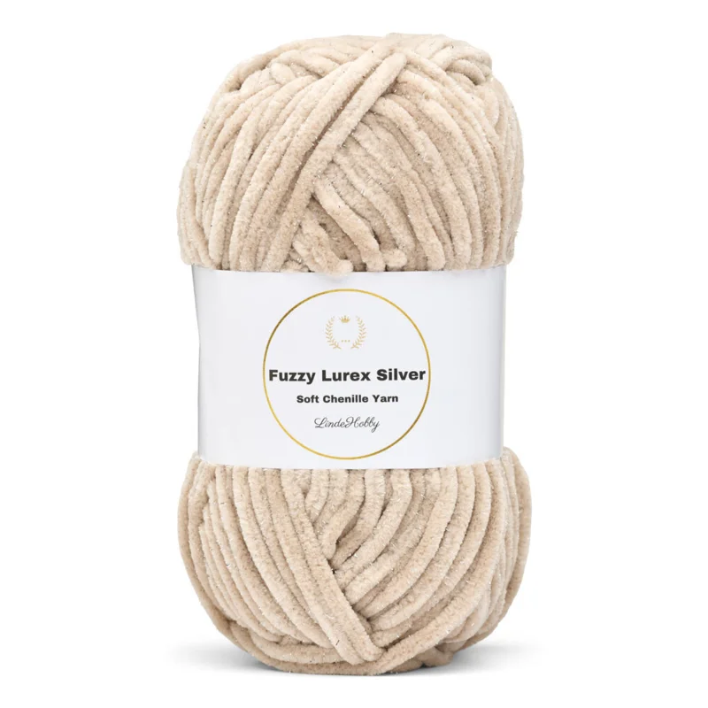 LindeHobby Fuzzy Chenille Silver Lurex 43 Havre
