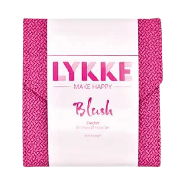 LYKKE Hæklenålesæt Blush, Magenta, 15 cm