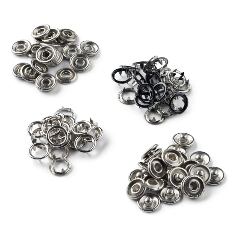 LindeHobby Trykknapper, 20 stk, 9.5 mm Sort