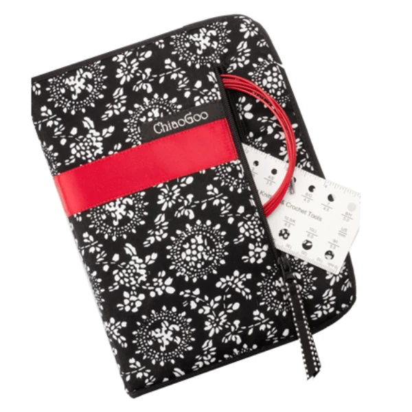 ChiaoGoo Udskiftelige Rundpindesæt Twist Red Lace, Complete, 10 cm