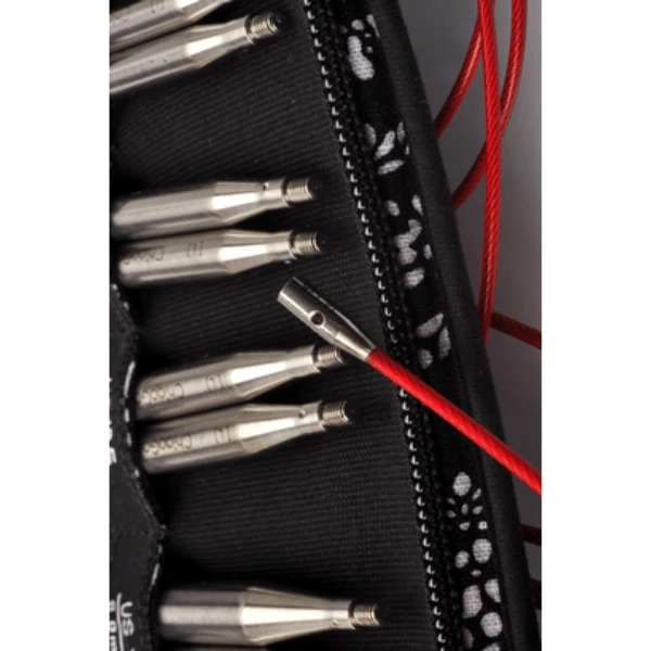 ChiaoGoo Udskiftelige Rundpindesæt Twist Red Lace, Complete, 10 cm