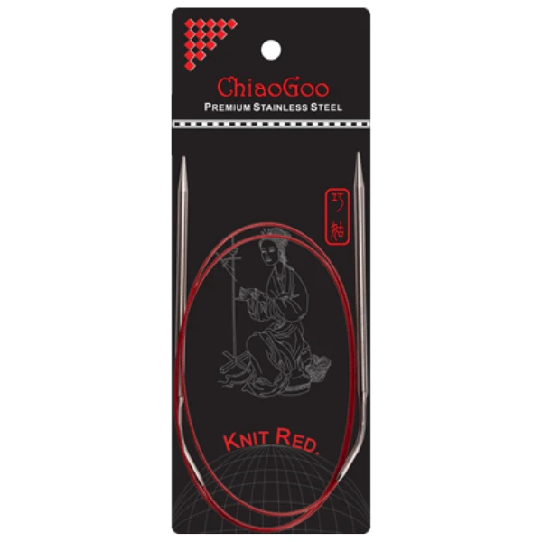 ChiaoGoo Rundpinde Knit Red Rustfrit Stål (23-100 cm) 100 cm