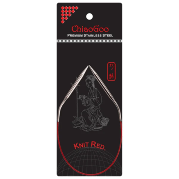 ChiaoGoo Rundpinde Knit Red Rustfrit Stål (23-100 cm) 30 cm