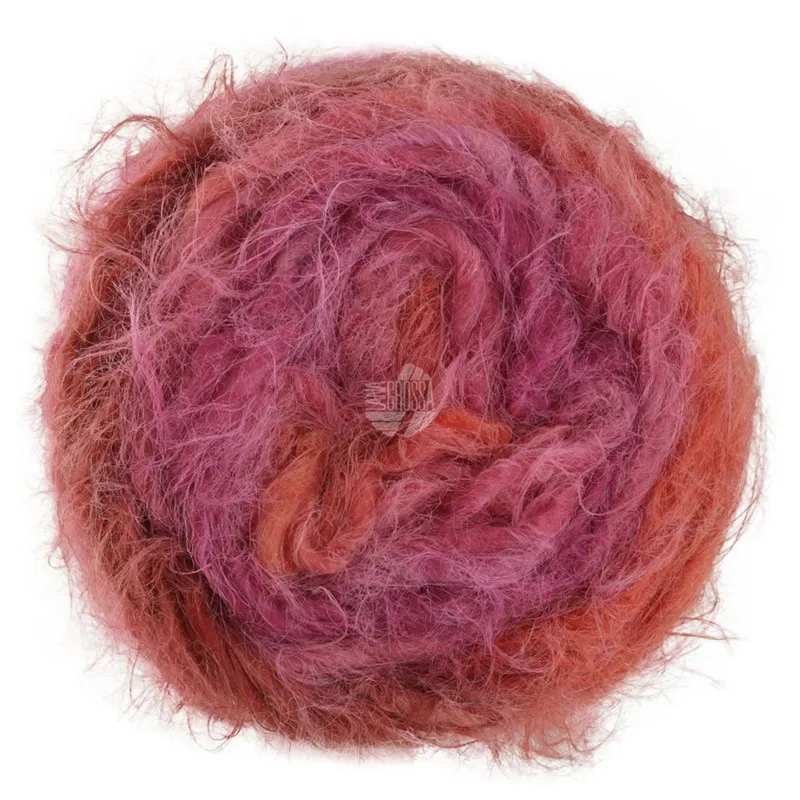 Lana Grossa Basta Mista 107 Rødviolet/Fuchsia/Gammelrosa/Vinrød/Burgunder