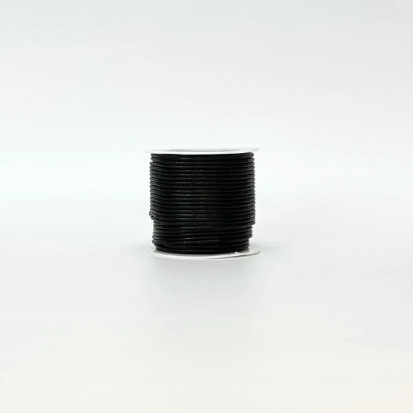 HobbyArts Lædersnor, 10 m, Sort 1.50 mm