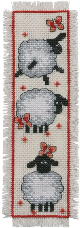 Broderikit Bogmærke Får 7 x 22 cm