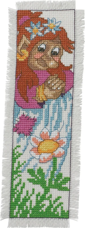 Broderikit Troldemor bogmærke 7 x 22 cm