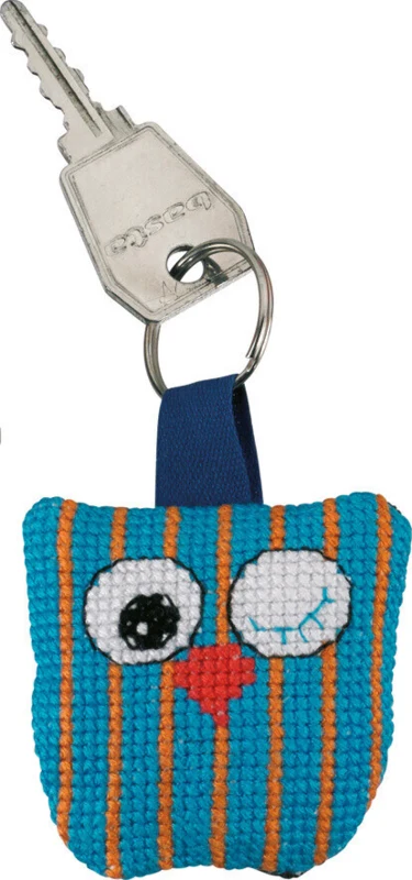 Broderikit Ugle m/ lodrette striber 5 x 5 cm