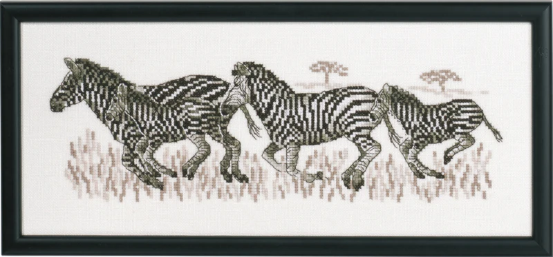 Broderikit Zebraer R5496 36 x 15 cm