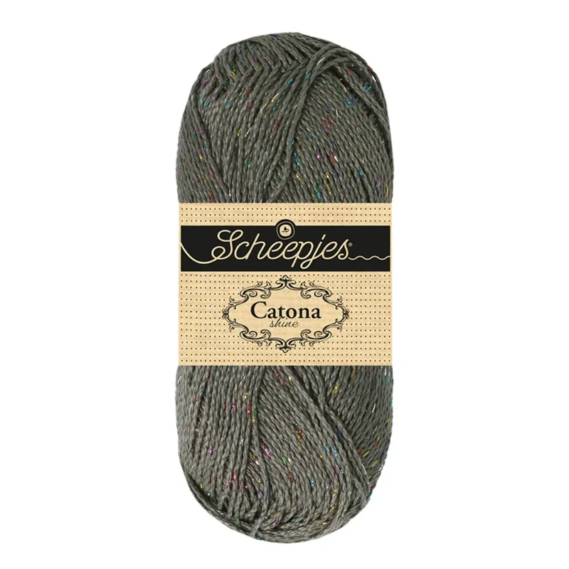 Scheepjes Catona Shine 242-R Metal Grey - Rainbow