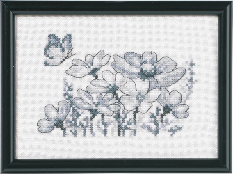 Broderikit Margueritter 12 x 17 cm