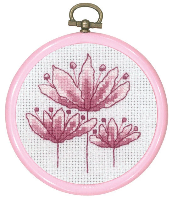 Broderikit Rosa Tulipaner 8 Ø