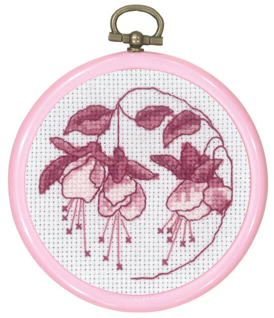 Broderikit Rosa Fuchsia 8 Ø