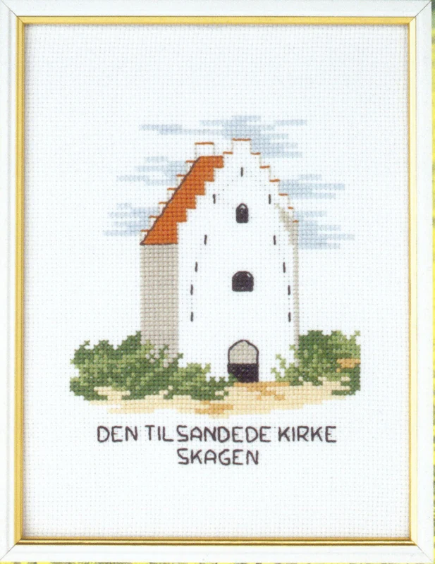 Broderikit Tilsandede Kirke 15 x 20 cm 5611