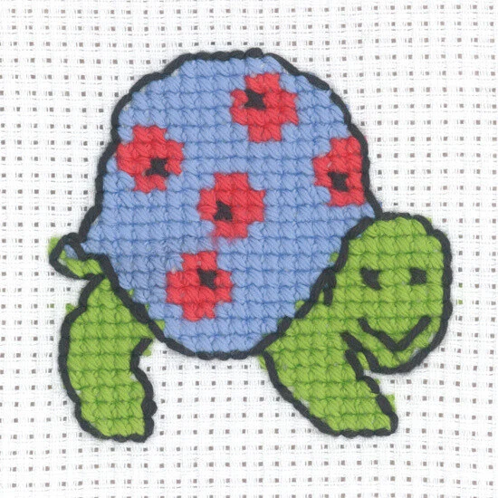 Broderikit Skildpadde 8 x 8 cm