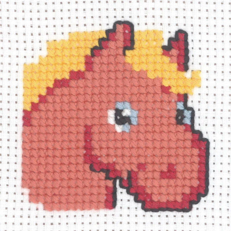 Broderikit Hest 8 x 8 cm
