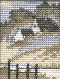 Broderikit Hus 5 x 6,5 cm