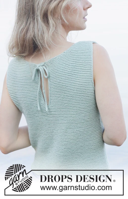 258-27 Mint Serenity Top by DROPS Design