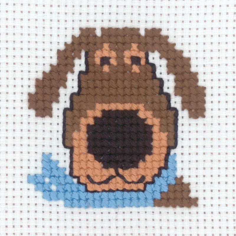 Broderikit Hund 8 x 8 cm