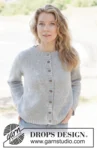 263-35 Silver Snuggle Cardigan by DROPS Design