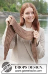 261-54 Walnut Whirl Shawl by DROPS Design