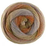 Lana Grossa Gomitolo Gala 4028 Sand/gråbeige/rust/orange/grønorange/khaki/sivgrøn/lys beige