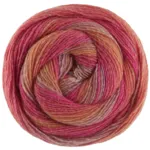 Lana Grossa Gomitolo Gala 4032 Grålilla/pink/tomatrød/orangegul