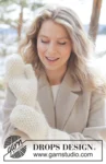 261-14 Frost Pebble Mittens by DROPS Design