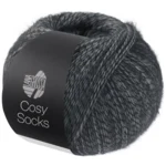 Lana Grossa Cosy Socks 07 Mørkegrå