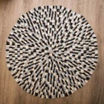 Moderne multifarvet tæppe i Mayflower Ribbon