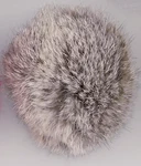 Pompon Kaninhår 10 cm 06 Grå
