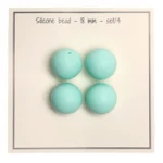 Go Handmade Silikone Perler 18 mm mint uni color