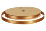 Satinbånd 10 mm Lysebrun/Guld