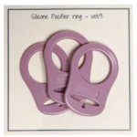 Go Handmade Silikone Suttekæde Adapter 3 stk Ensfarvet gammelrosa